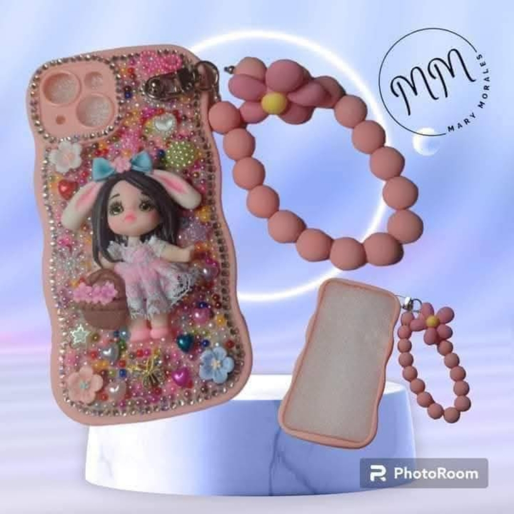 Pink Phone Case #15 with Bracelet